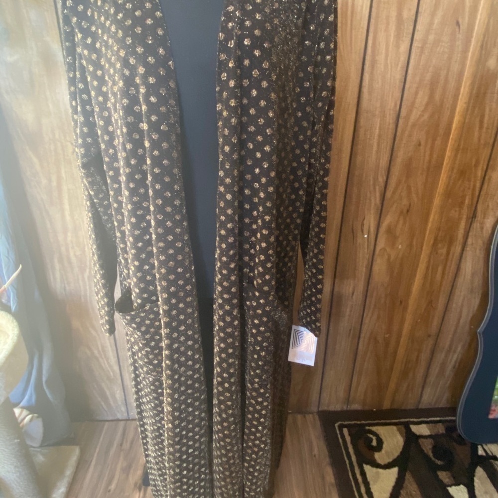 NWT Black and gold sequence Kimono